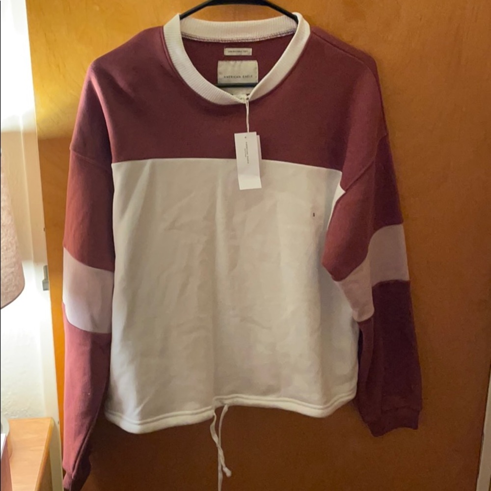 American eagle sweater with tied waist